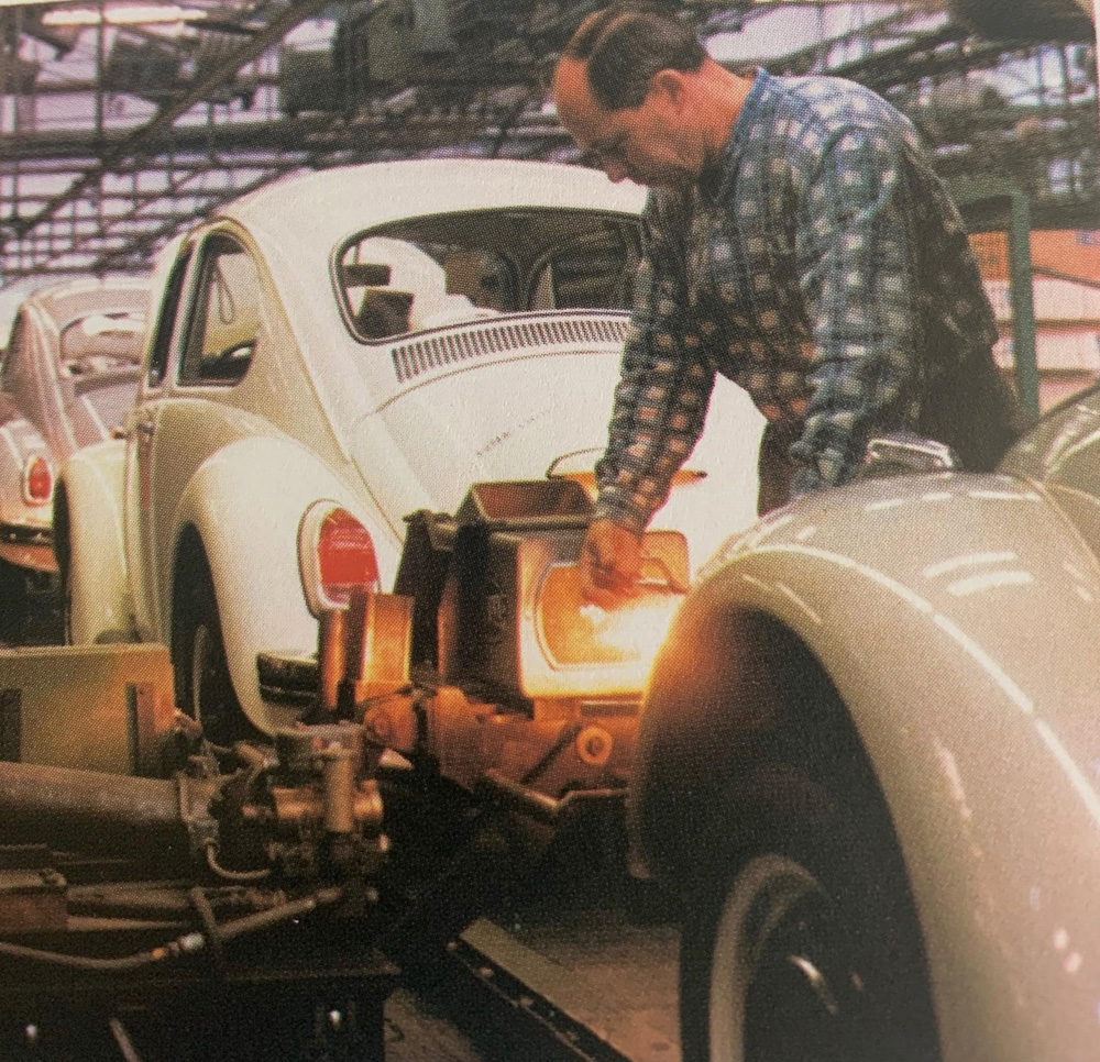 Headlamp 
        beam alignment check in the final assembly hall